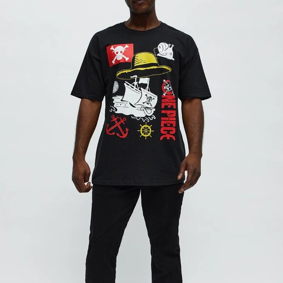 ONE PIECE Straw Hat Ship Short Sleeve Tee Black Sz 2/5/6 XL - Anime Gift Ideas - Picture 4 of 4